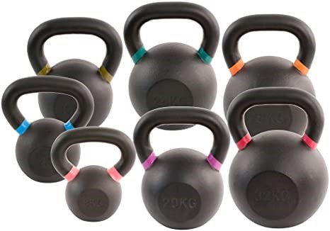 Kettlebells with surface coatings