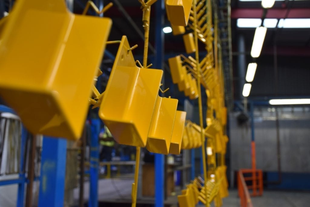 yellow powder coating by pym and wildsmith